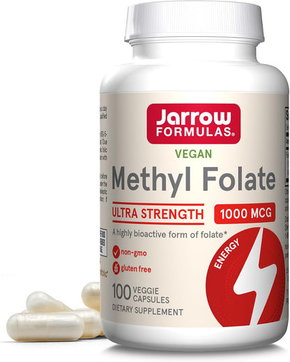 Jarrow Formulae Methyl Folate Capsules - 1000 mcg - 100 Capsules