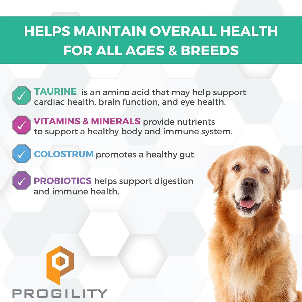 Progility Daily Multivitamin for Dogs – Helps Maintain Overall Vitality and Wellbeing with Taurine, Soft Chews with Probiotics (90 Count) - görsel 2