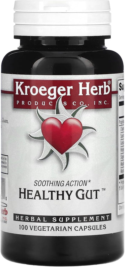 Kroeger Herb Healthy Gut Vegetarian Capsules, 100 Capsules