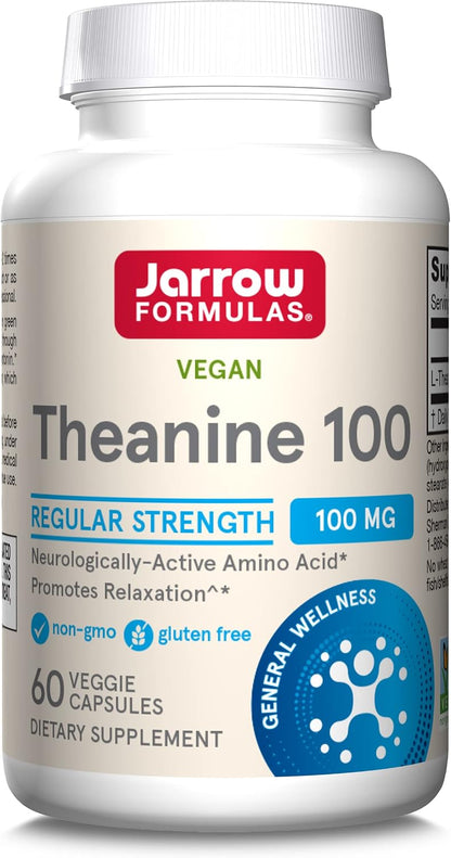 Jarrow Formulae Regular Strength Theanine 100 mg, 60 Capsules