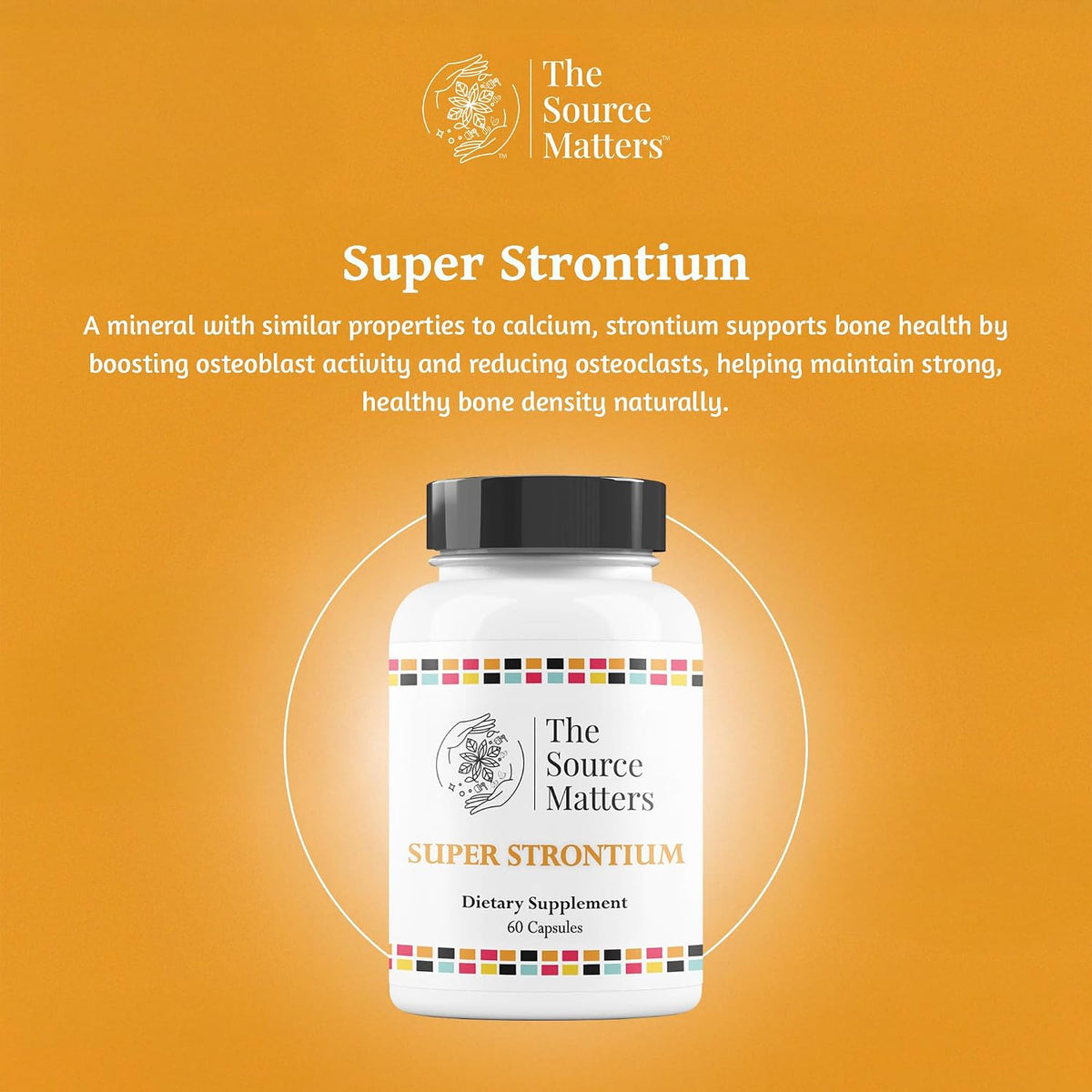 Super Strontium Boost Dietary Supplement - Strontium Citrate for Bone Support (60 Capsules) - görsel 2