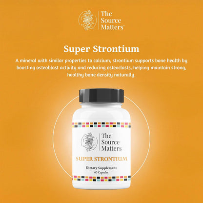Super Strontium Boost Dietary Supplement - Strontium Citrate for Bone Support (60 Capsules)