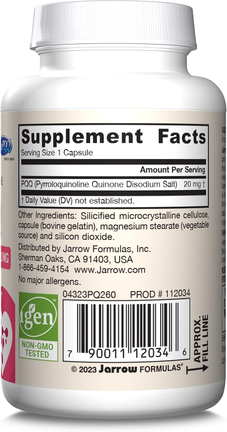 Jarrow Formulae PQQ 20 mg – 60 Veggie Capsules - görsel 10
