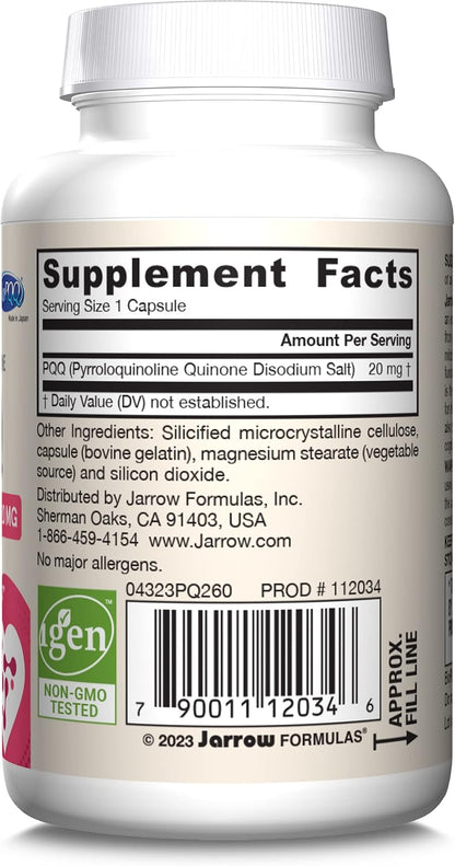 Jarrow Formulae PQQ 20 mg – 60 Veggie Capsules