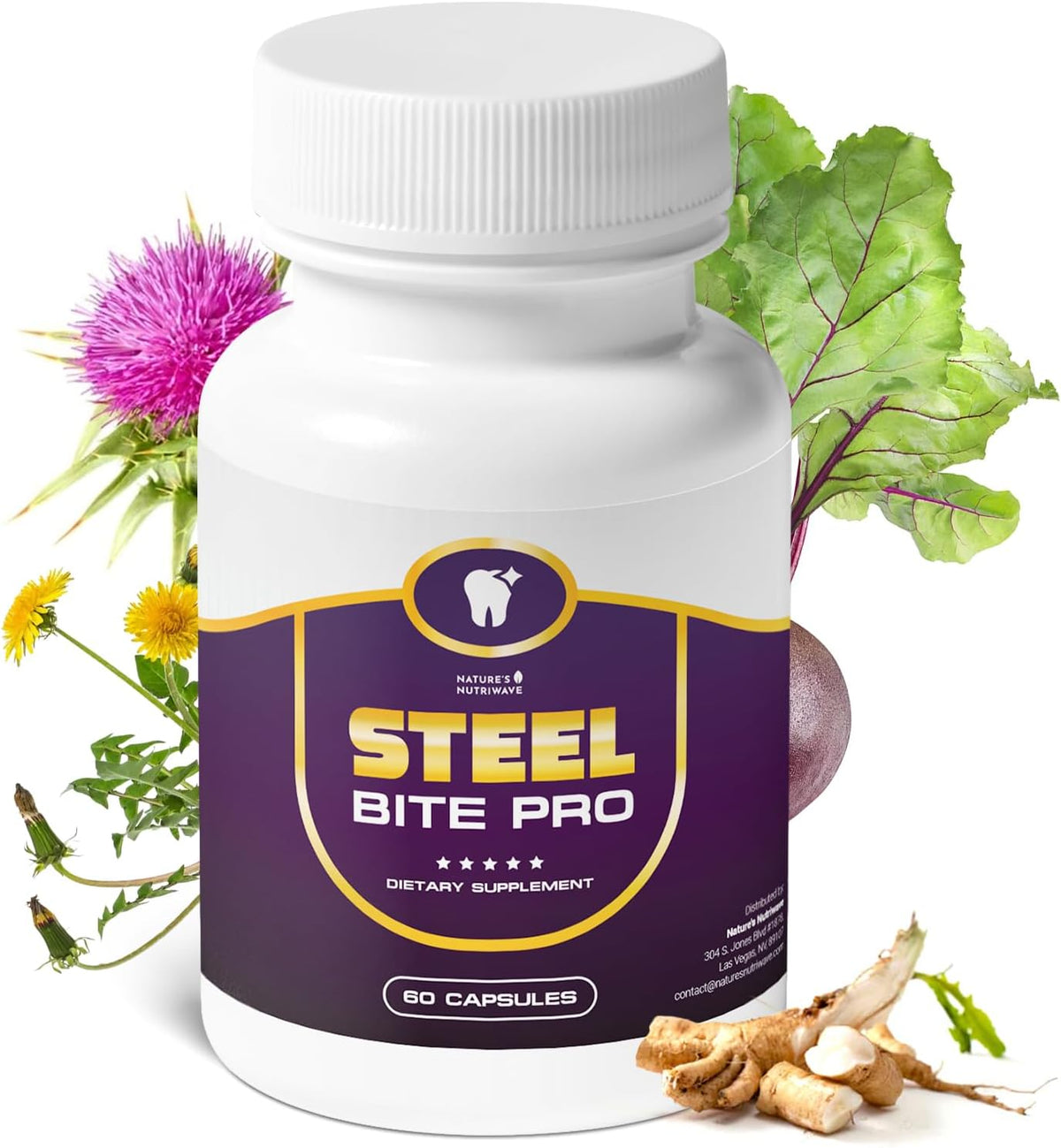 Steel Bite Pro - 23 Plant-Based Ingredients - 60 Capsules - görsel 6