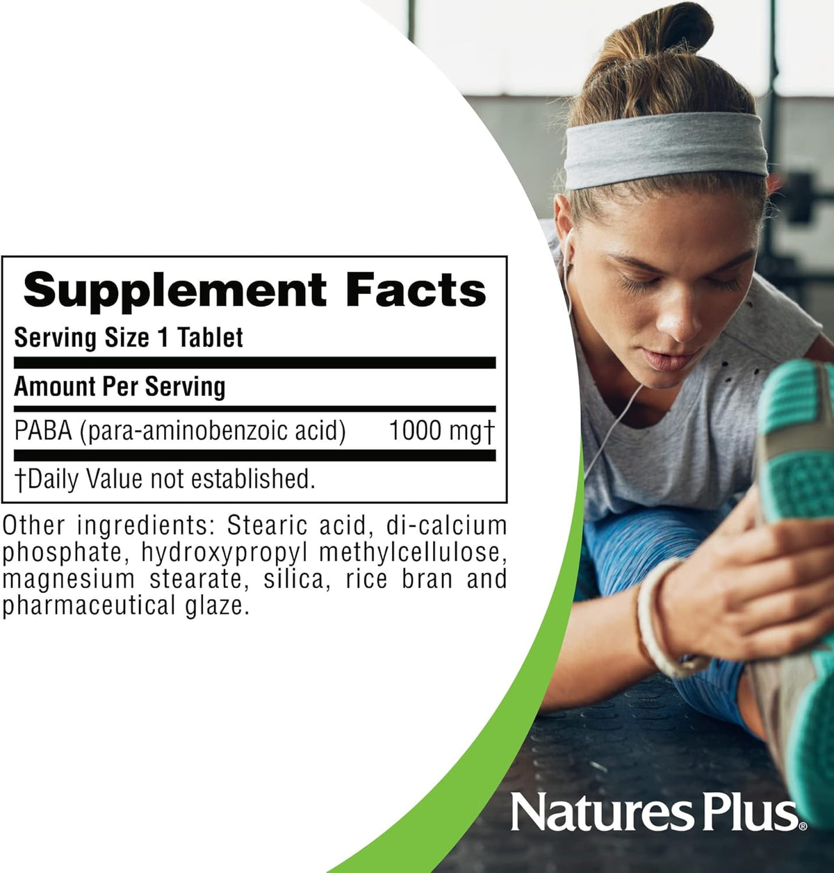 Nature's Plus PABA – 1000 mg Sustained Release Tablets, 60 Count - görsel 5