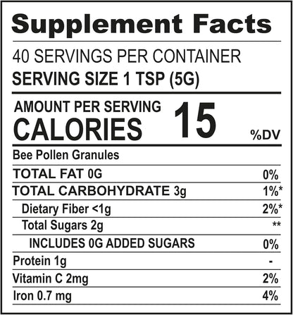 Bee Pollen 200g | EU Organic Certified | Ottoman Organic