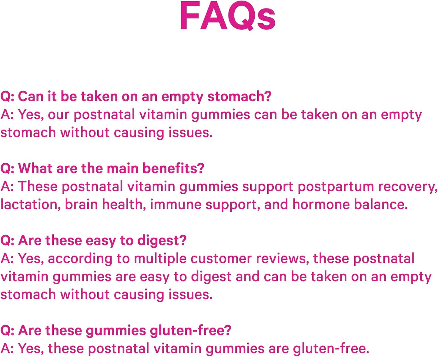 Pink Stork Total Postnatal Vitamin Gummies – Multivitamin for Postpartum Recovery and Breastfeeding Support (60 Gummies) - görsel 8