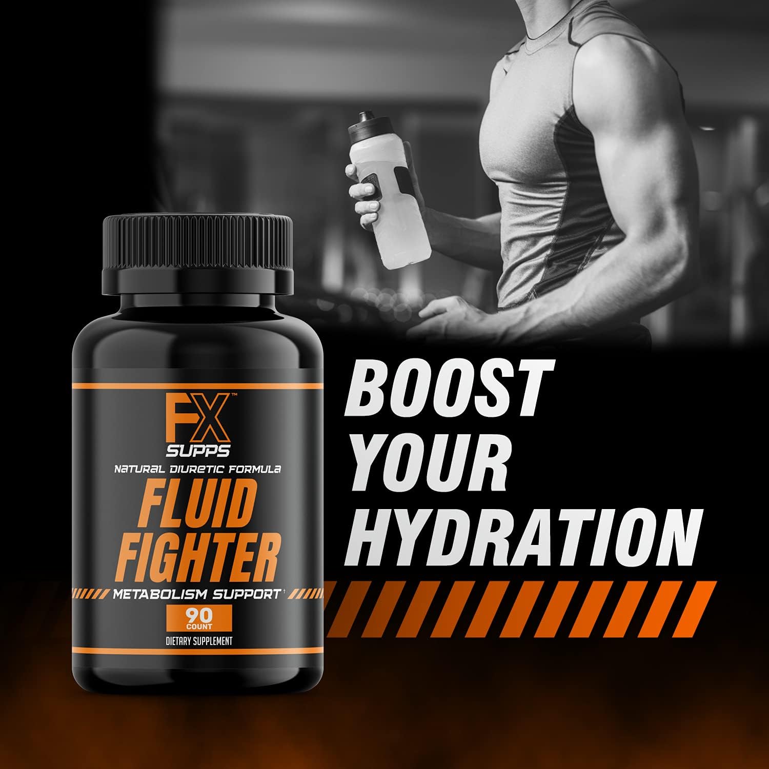 FXSUPPS Fluid Fighter – Herbal Supplement with Potassium & Vitamin B6, 90 Capsules - görsel 3