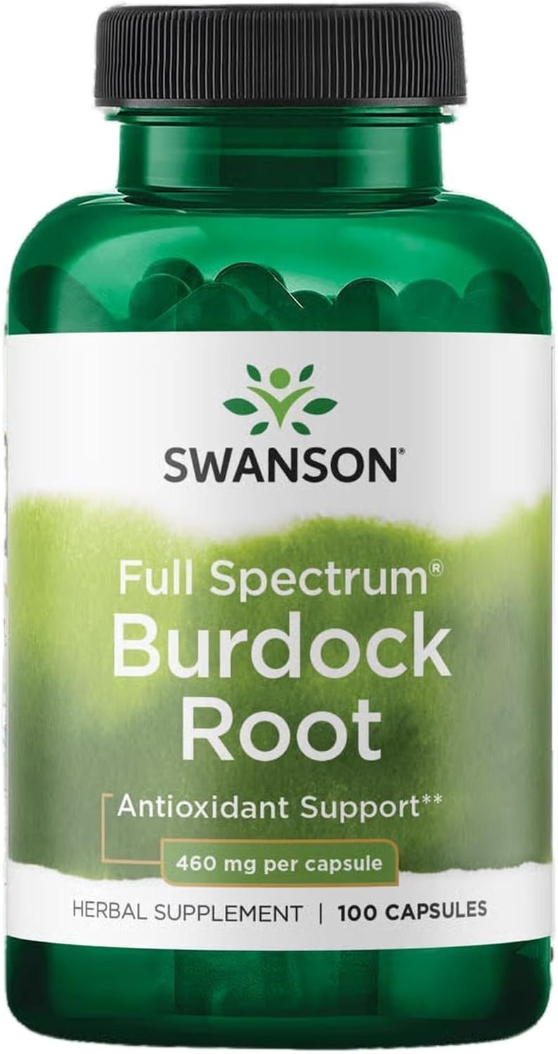 Swanson Burdock Root – Kidney & Liver Support – 460 mg, 100 Capsules - görsel 1