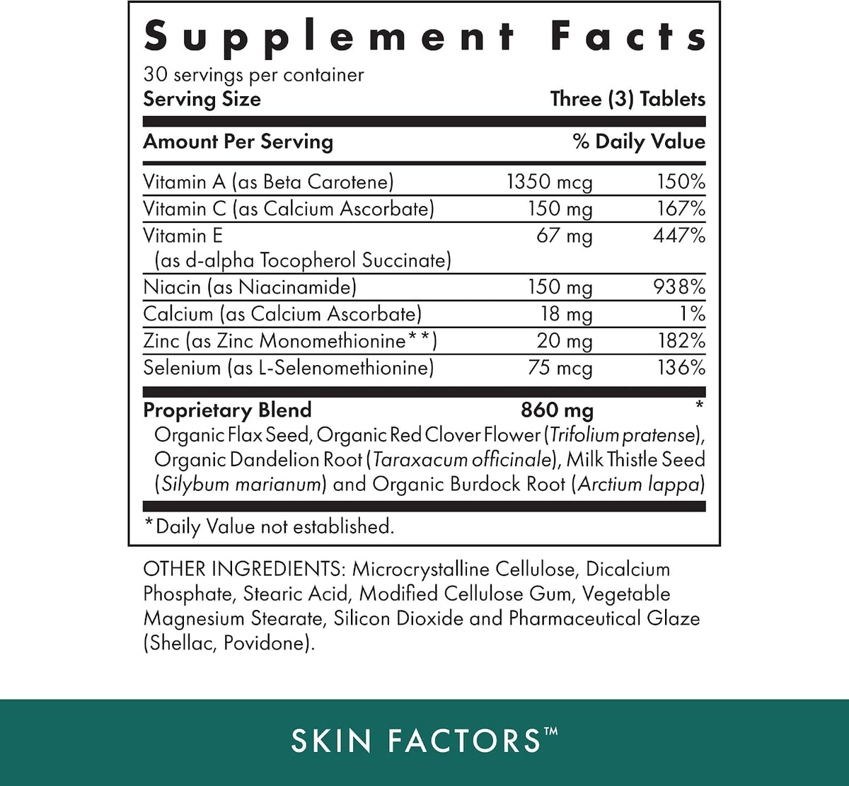 Michael's Health Naturopathic Programmes Skin Factors - Daily Formula for Youthful-Looking Skin - 90 Vegetarian Tablets - görsel 2