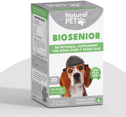 BIOSENIOR by Natural PET by FNL: A Comprehensive Supplement with Essential Vitamins and Minerals for Senior Dogs Over 7 Years Old to Enhance Cognitive Function, Joint Health and Overall Vitality