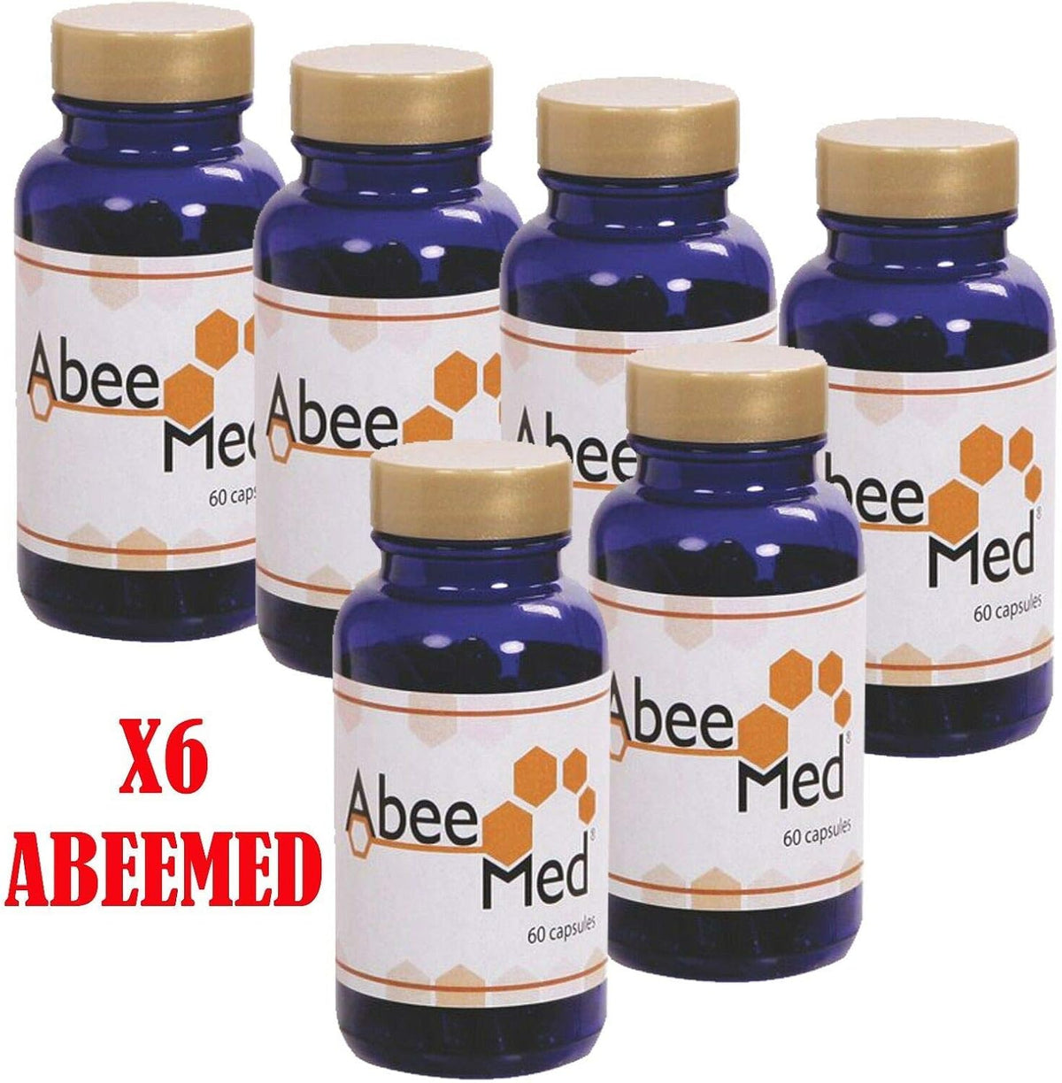 AbeeMed Bee Venom Apitoxin and Manuka Honey Supplement - Supports Joints and Muscles - 360 Capsules (Pack of 6) - görsel 1