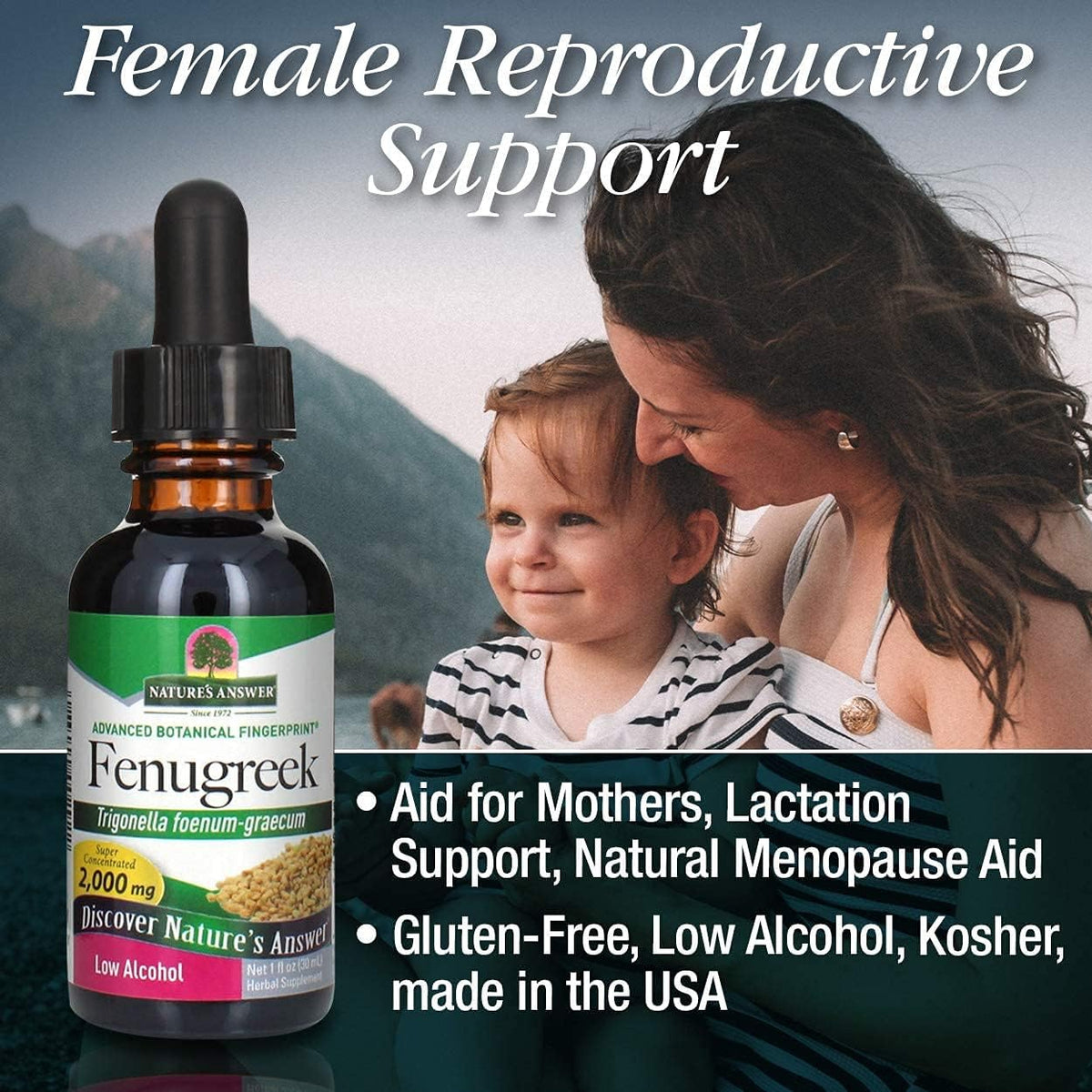 Nature's Answer Fenugreek Seed Extract – 2000 mg, 30 ml (2 Pack) - görsel 3
