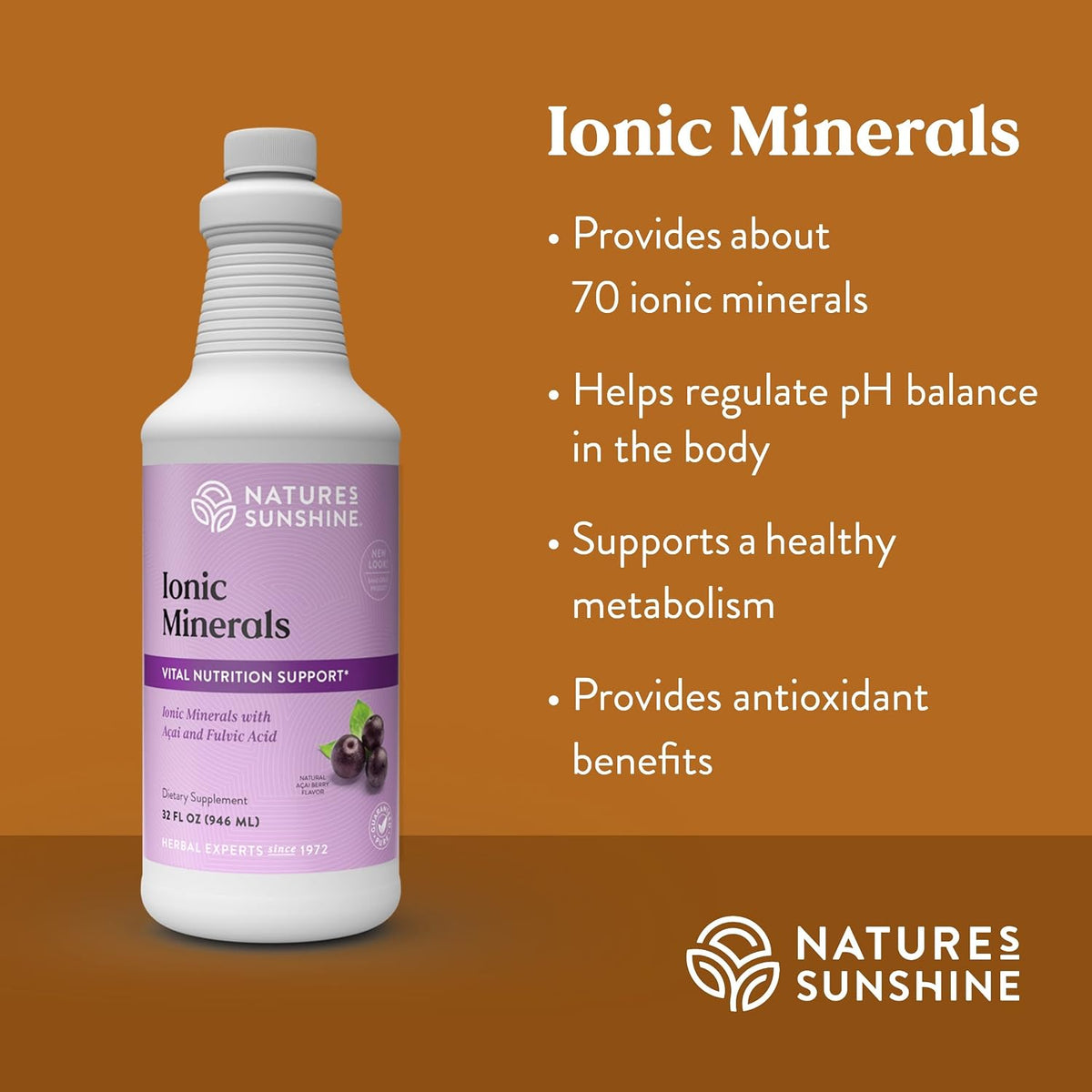 Nature's Sunshine Ionic Minerals with Acai, 946 ml - görsel 4
