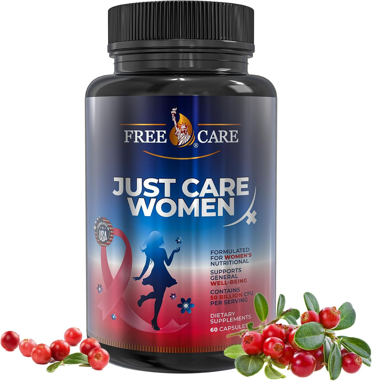 Probiotics for Women - 50 Billion CFU, 8 Strains, with Cranberry Extract, Prebiotics & Selenium, Gluten- and Dairy-Free, 60 Capsules - görsel 8