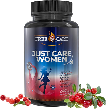 Probiotics for Women - 50 Billion CFU, 8 Strains, with Cranberry Extract, Prebiotics & Selenium, Gluten- and Dairy-Free, 60 Capsules