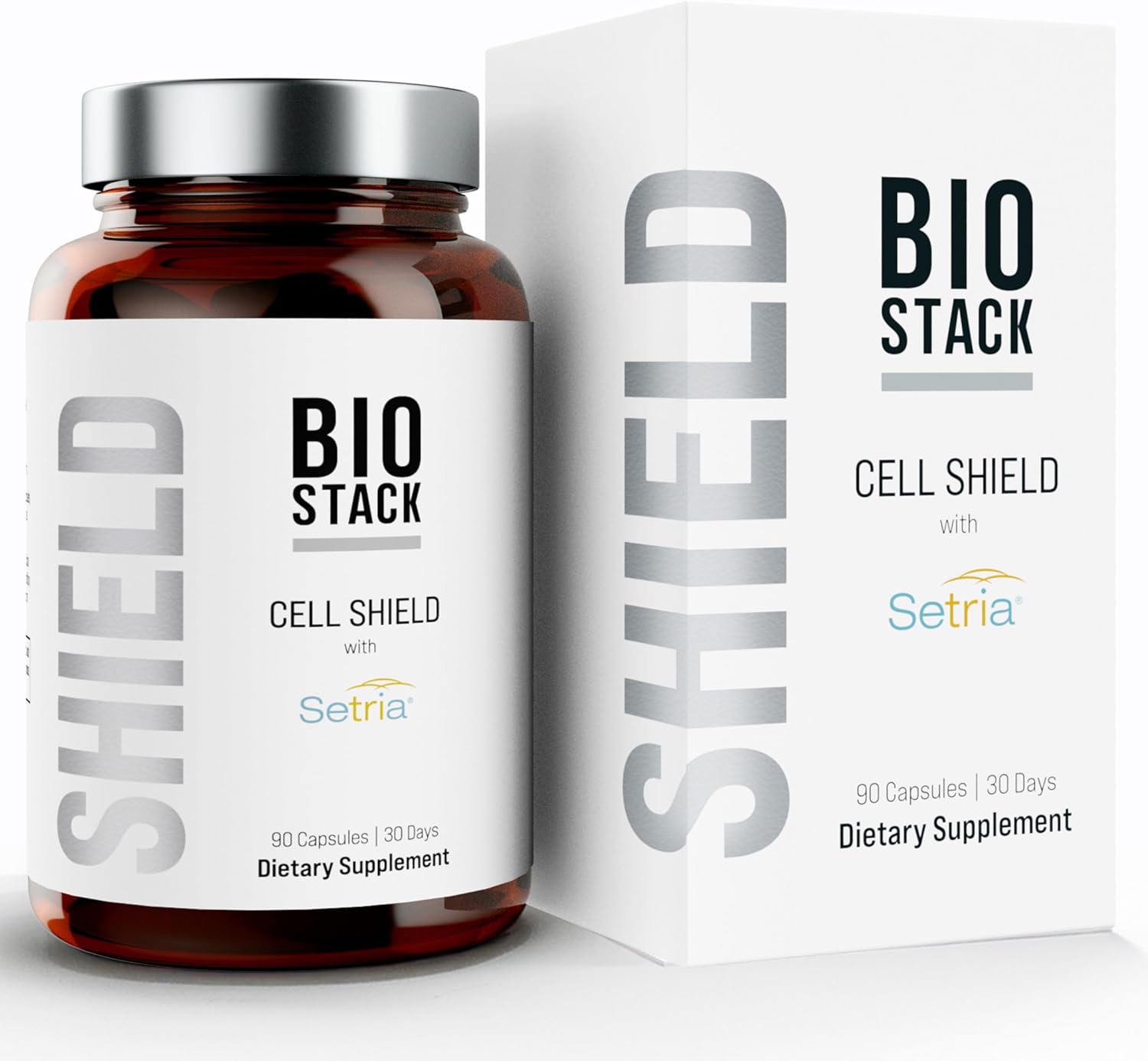 BIOSTACK Cell Shield with Setria Glutathione | Liposomal Supplement with Vitamin C, Turmeric, and C3 Curcumin Complex | Pure Reduced L-Glutathione 500mg - görsel 1