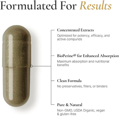 Restore Organic Sea Moss Mineral Complex – Daily Mineral Support with Black Seed Oil, Bladderwrack, Burdock, Ashwagandha, Turmeric, Apple Cider Vinegar & Shilajit – BioPerine® Enhanced Absorption (60 Capsules)