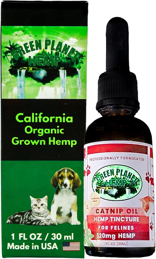 Pet Hemp Oil with Catnip – Organic Hemp Tincture for Dogs and Cats