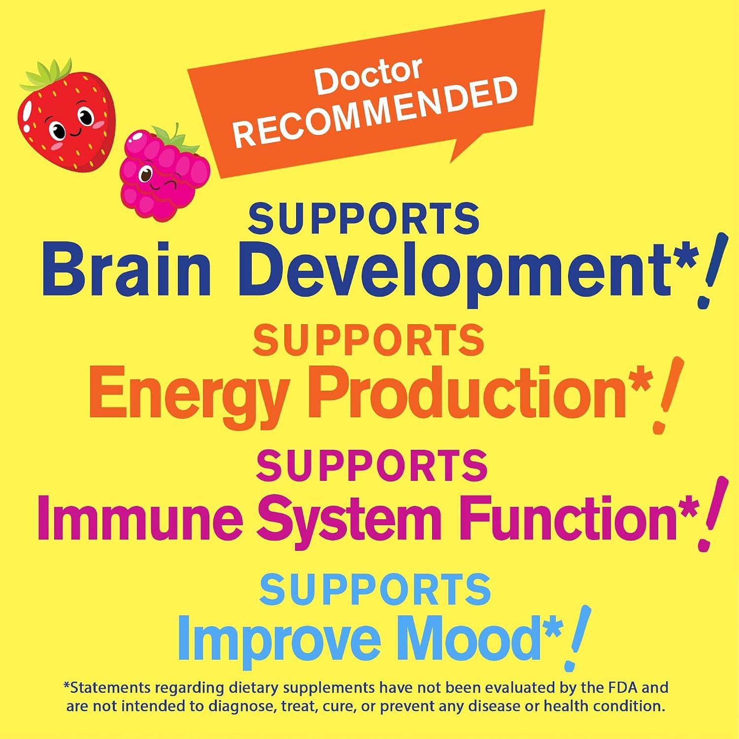 WellYeah Vitamin B12 Gummies for Kids - 1000 mcg, Berry Flavour, 60 Gummies - görsel 3