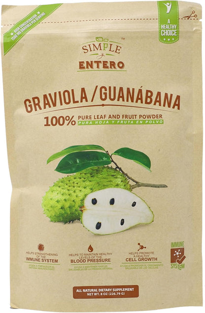 Graviola (Soursop) Supplement - 100% Pure Leaf & Fruit Powder, 227g