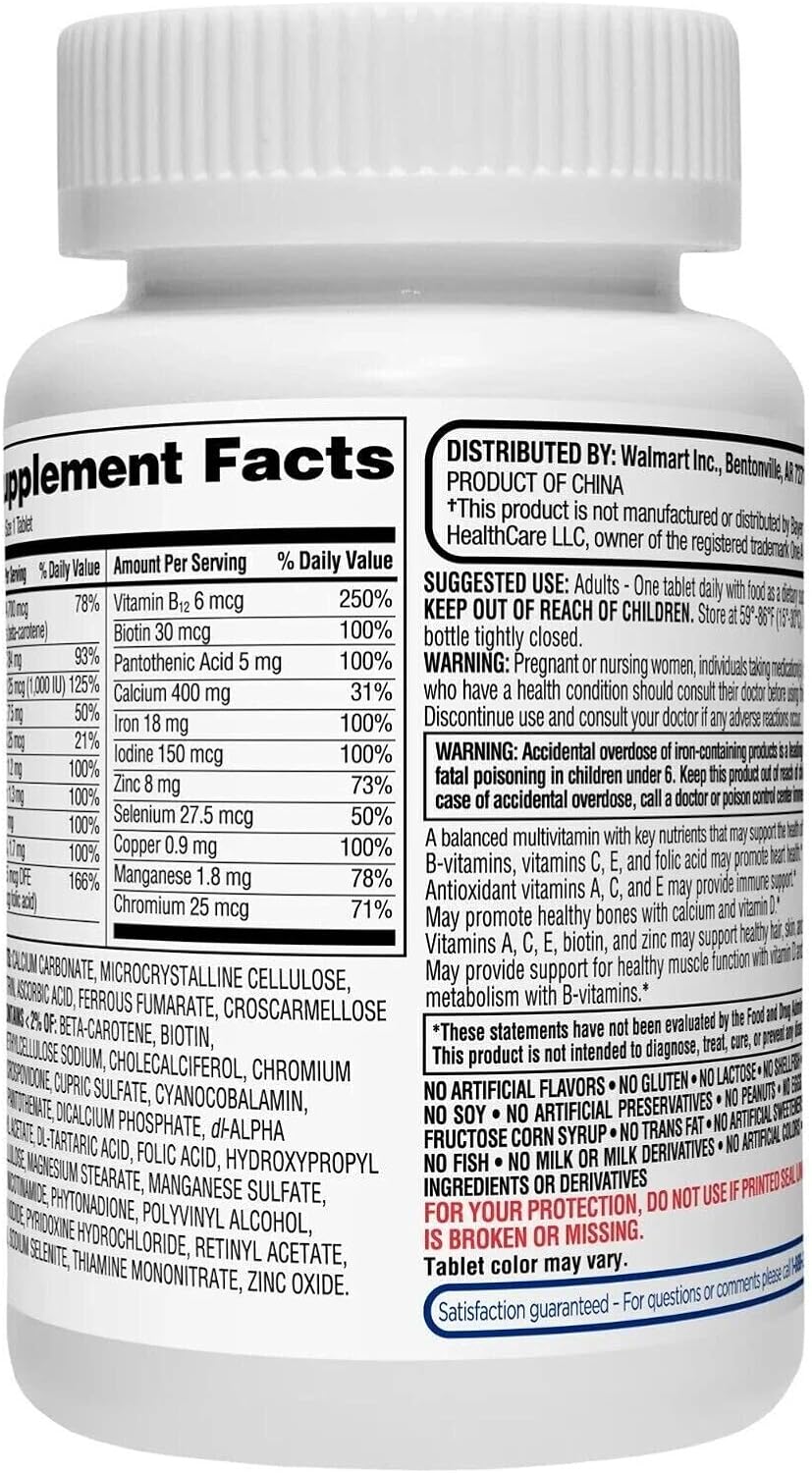 ikj One Daily Women's Tablets Multivitamin/Multimineral Supplement, 100 Count - görsel 2