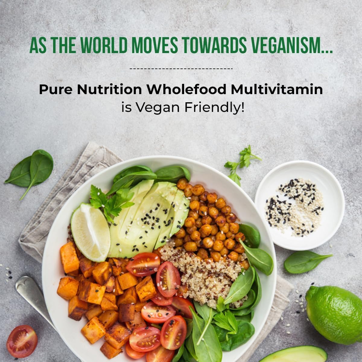 Pure Nutrition Whole Food Multivitamins for Men | 90 Tabs | One-a-Day | 100% NRV | 24 Natural Vitamins and Minerals | All Natural Plant Based Men's Multivitamin | 3 Months Supply - görsel 7