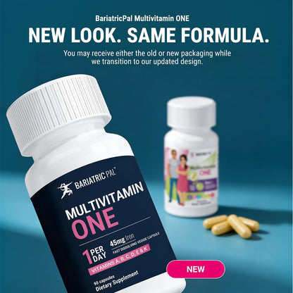 BariatricPal Multivitamin ONE - Daily Bariatric Multivitamin with 45 mg Iron, 90 Capsules
