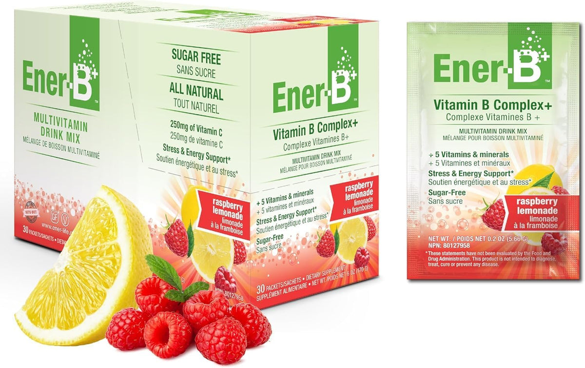 Ener-B+ Sugar Free Multivitamin Drink Mix, Vitamin B - Orange, 30 Sachets - görsel 10