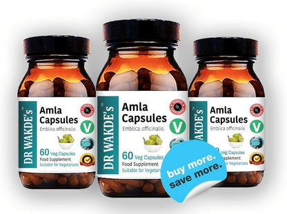 DR WAKDE'S Amla Capsules - 60 Vegan Capsules | Plant-Based Ayurvedic Supplement