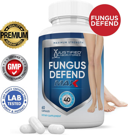 Justified Laboratories Fungus Defend Max Probiotic - 40 Billion CFU, 180 Capsules (3 Pack)