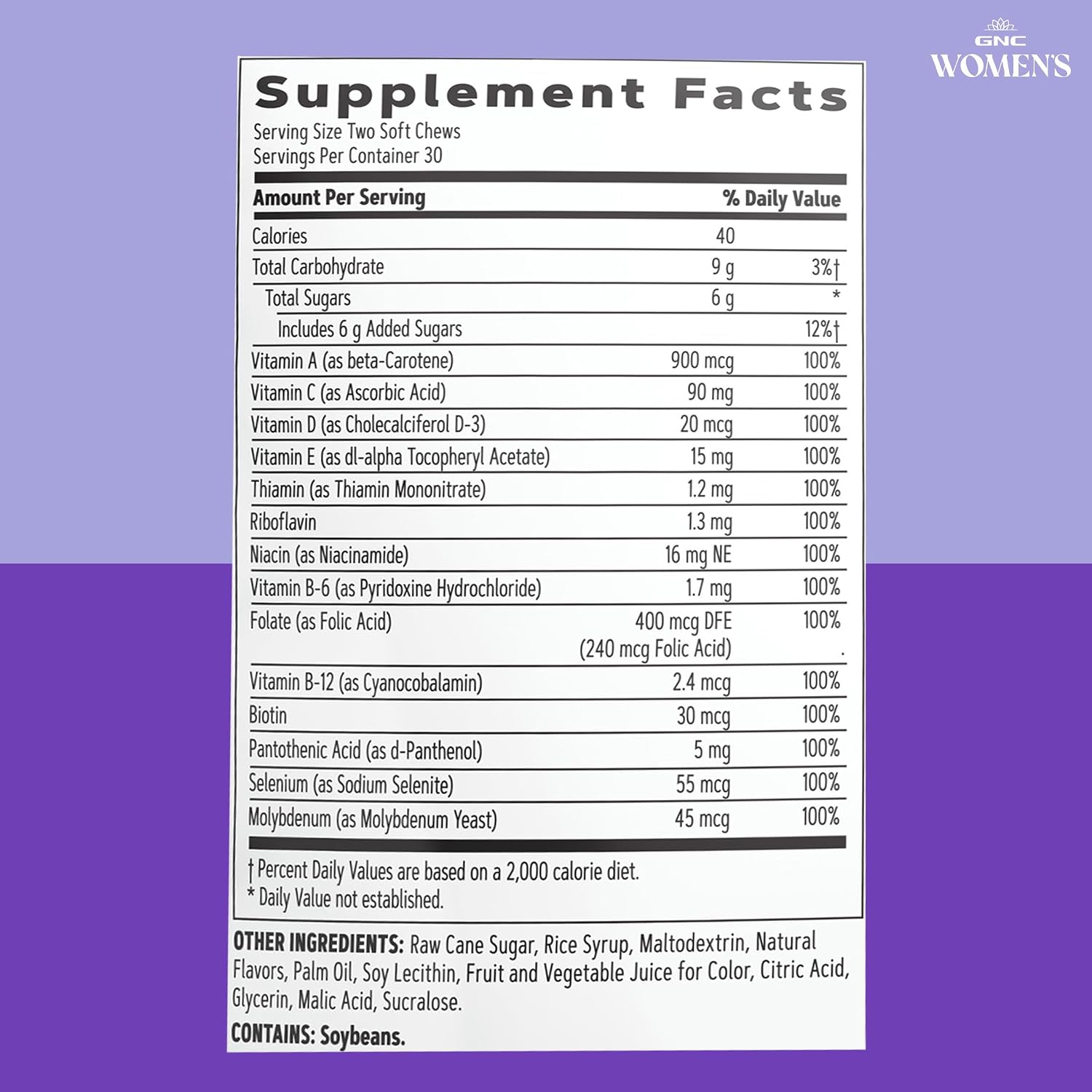GNC Women's Multivitamin Soft Chew - Mixed Fruit - görsel 7