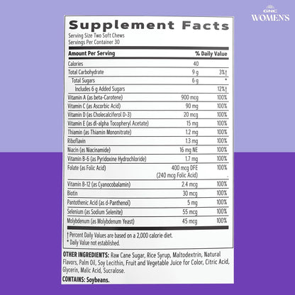 GNC Women's Multivitamin Soft Chew - Mixed Fruit