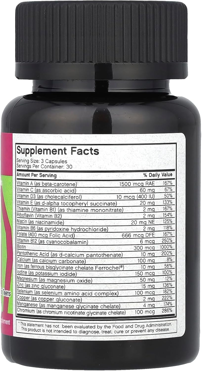 Futurebiotics M.V. Teen Multivitamin – 90 Vegetarian Capsules - görsel 2