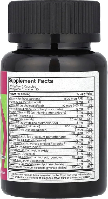 Futurebiotics M.V. Teen Multivitamin – 90 Vegetarian Capsules