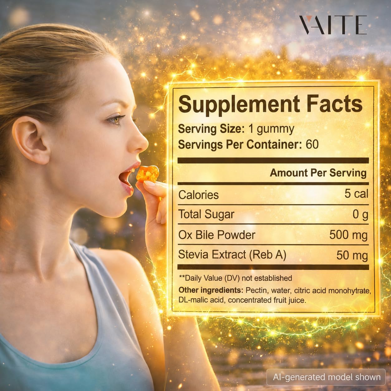 VAITE Ox Bile Gummies – 500mg Digestive Support – 60 Gummies - görsel 3