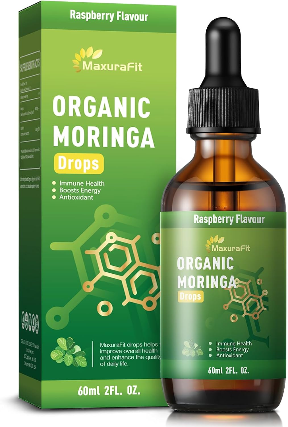 Moringa Leaf Drops with Vitamin C | Immune Support & Energy | Vegan Herbal Supplement (60 ml) - görsel 9