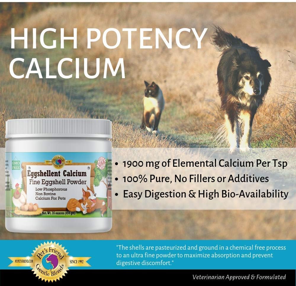 Pet's Friend Eggshellent Calcium for Dogs and Cats – Fine Eggshell Powder, 16 oz (454 g) - görsel 5