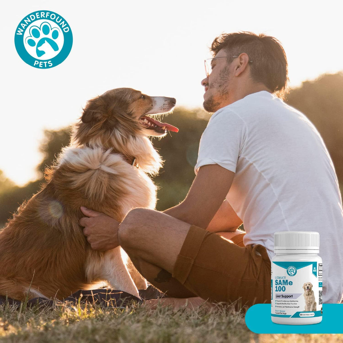 Pawsitive SAMe 100 Liver Support for Dogs - Bacon Flavoured Chewable Tablets (30 Count) - görsel 9