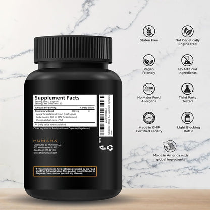HUMANX Turkesterone+ 800mg with Liposome Matrix - Natural Anabolic Supplement for Muscle Development and Athletic Performance