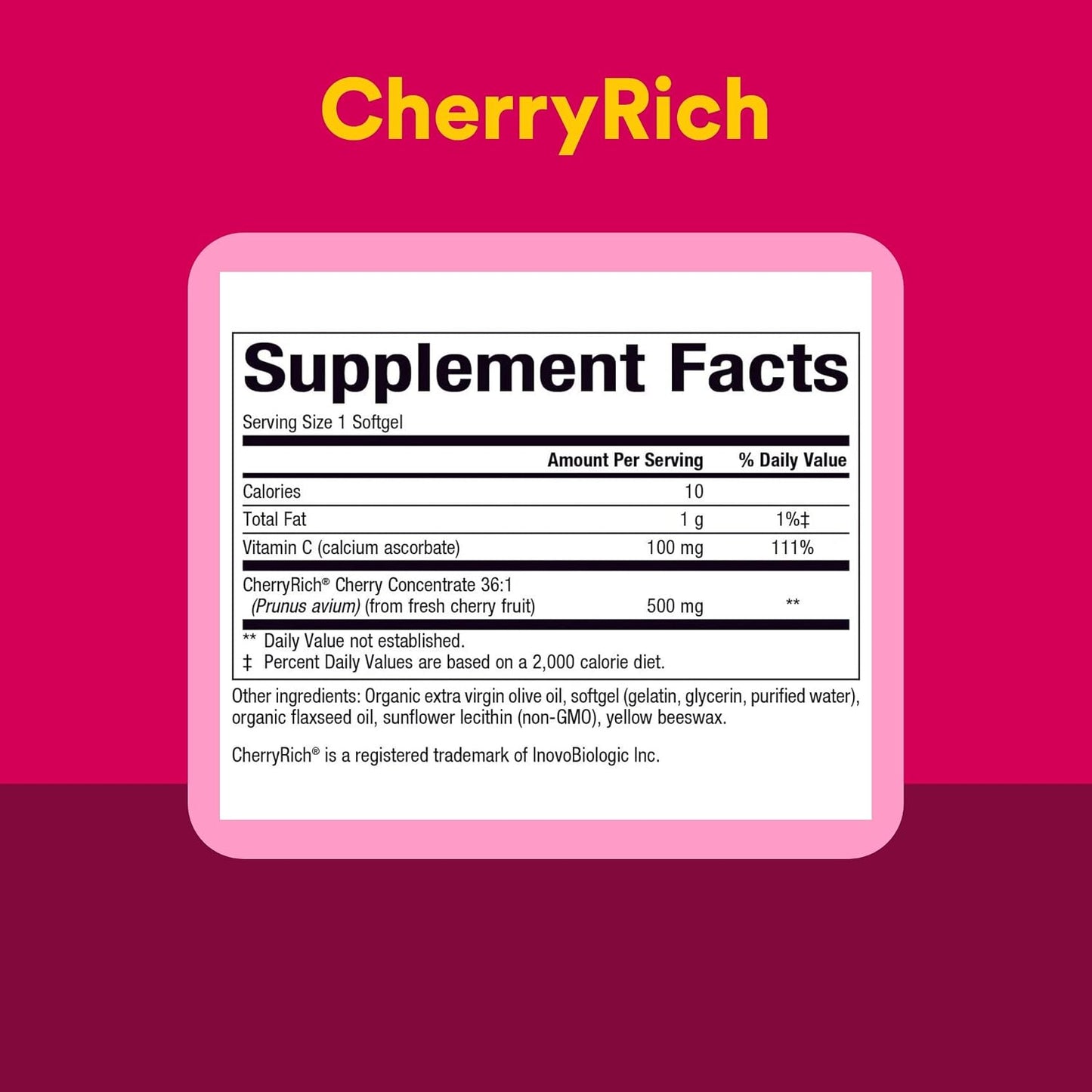 CherryRich by Natural Factors - Super Strength Cherry Concentrate - Antioxidant Support for Healthy Joints & Uric Acid Metabolism - 90 Softgels - görsel 4