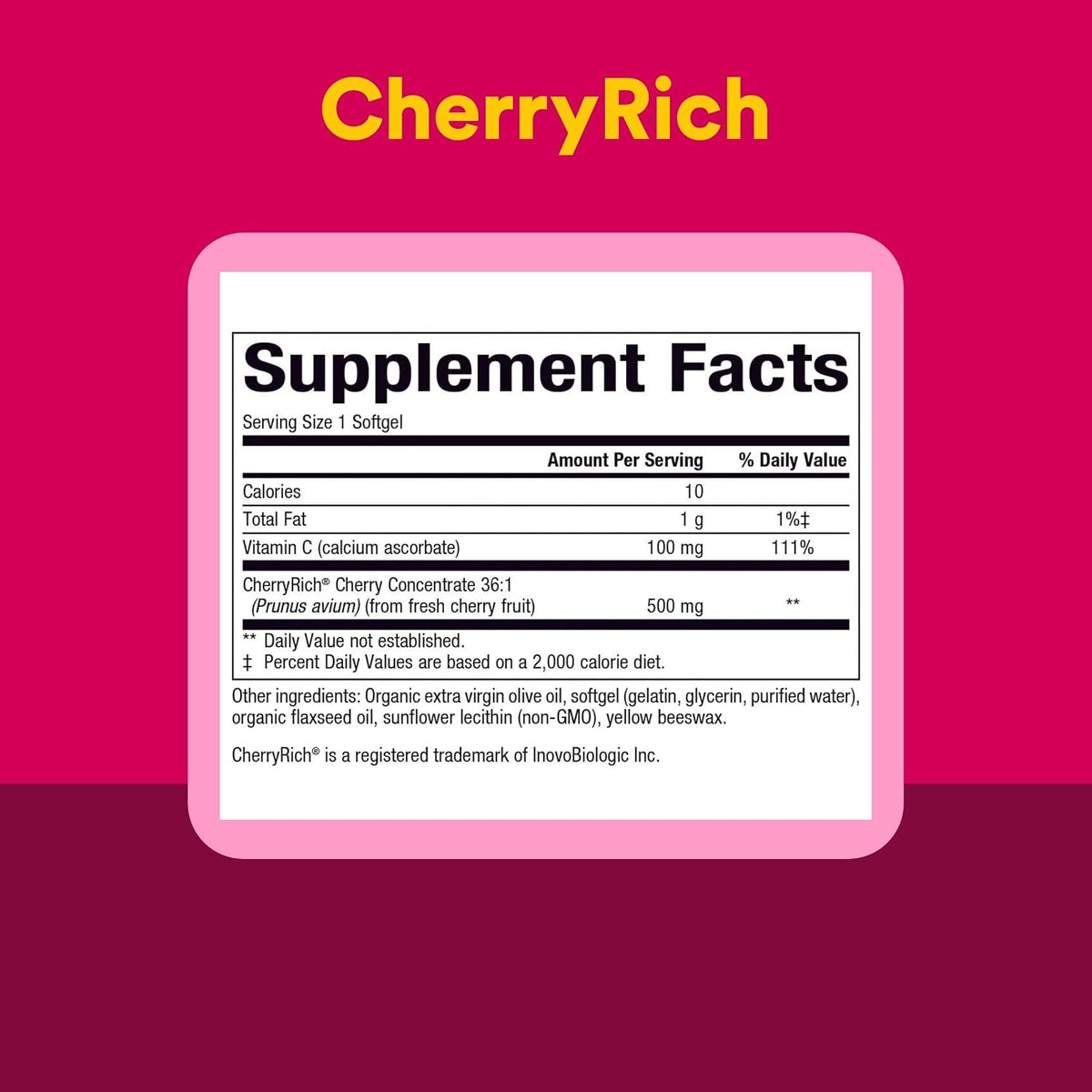 CherryRich by Natural Factors – Super Strength Cherry Concentrate, Antioxidant Support for Healthy Joints & Uric Acid Metabolism, 90 Soft gel capsules - görsel 4