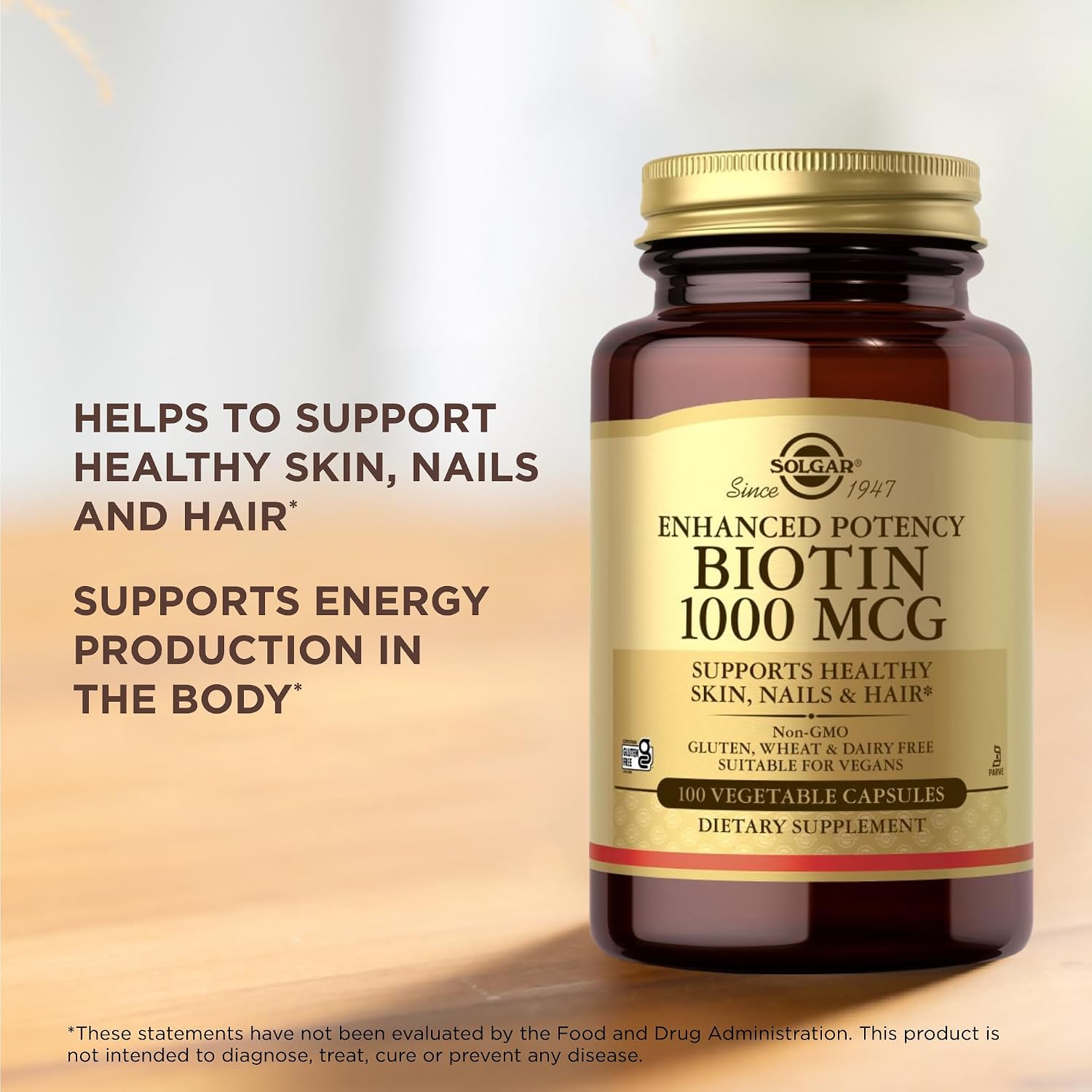 Solgar Biotin 1000 mcg, 100 Vegetable Capsules - görsel 5