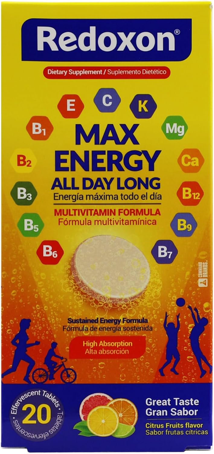 Redoxon Max Energy Effervescent Tablets, Citrus Flavour, 20 Tablets - görsel 2