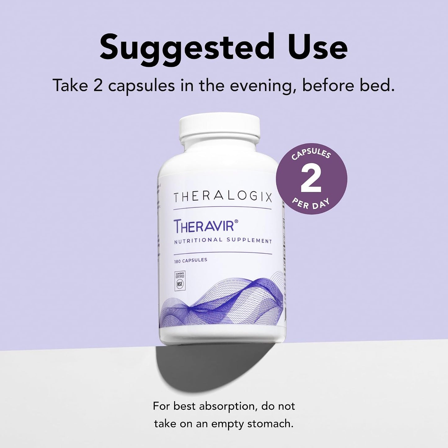 Theralogix Theravir Immune Support Supplement – 90-Day Supply – NSF Certified – 180 Capsules - görsel 4