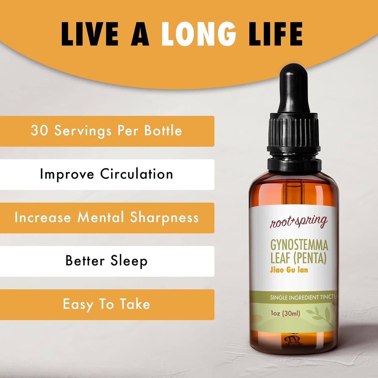 Gynostemma Leaf Tincture - Organic Jiao Gu Lan Liquid Extract by root + spring - görsel 4