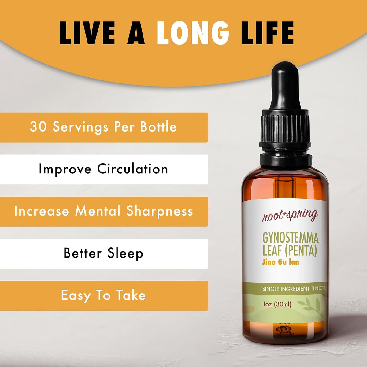 Gynostemma Leaf Tincture - Organic Jiao Gu Lan Liquid Extract by root + spring - görsel 4