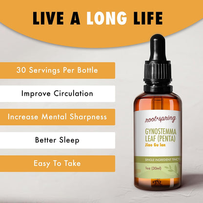 Gynostemma Leaf Tincture - Organic Jiao Gu Lan Liquid Extract by root + spring