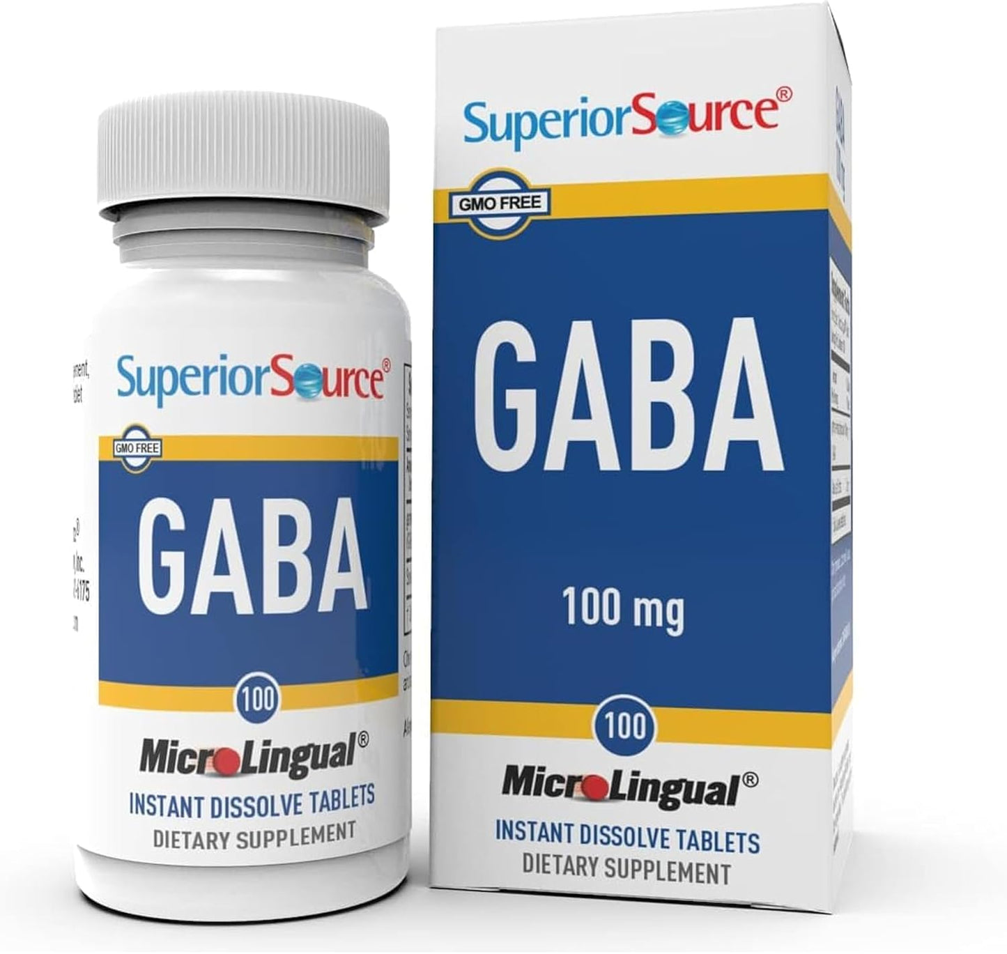 Superior Source GABA 100 mg Sublingual Tablets – For Relaxation and Nervous System Health - görsel 1